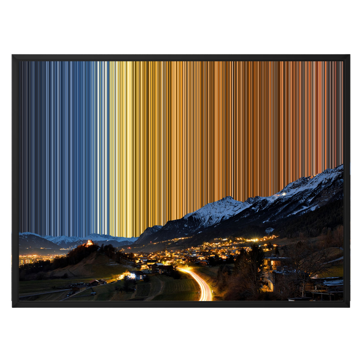 30×24" Float Frame Canvas - Black Frame variant