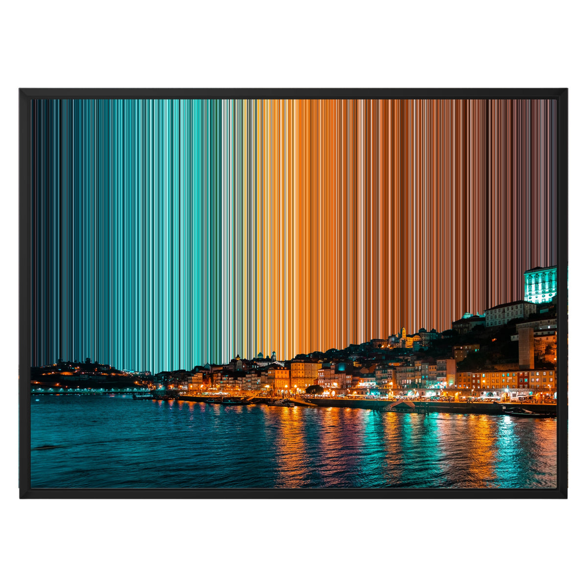 Lienzo con marco flotante, 30×24", marco negro