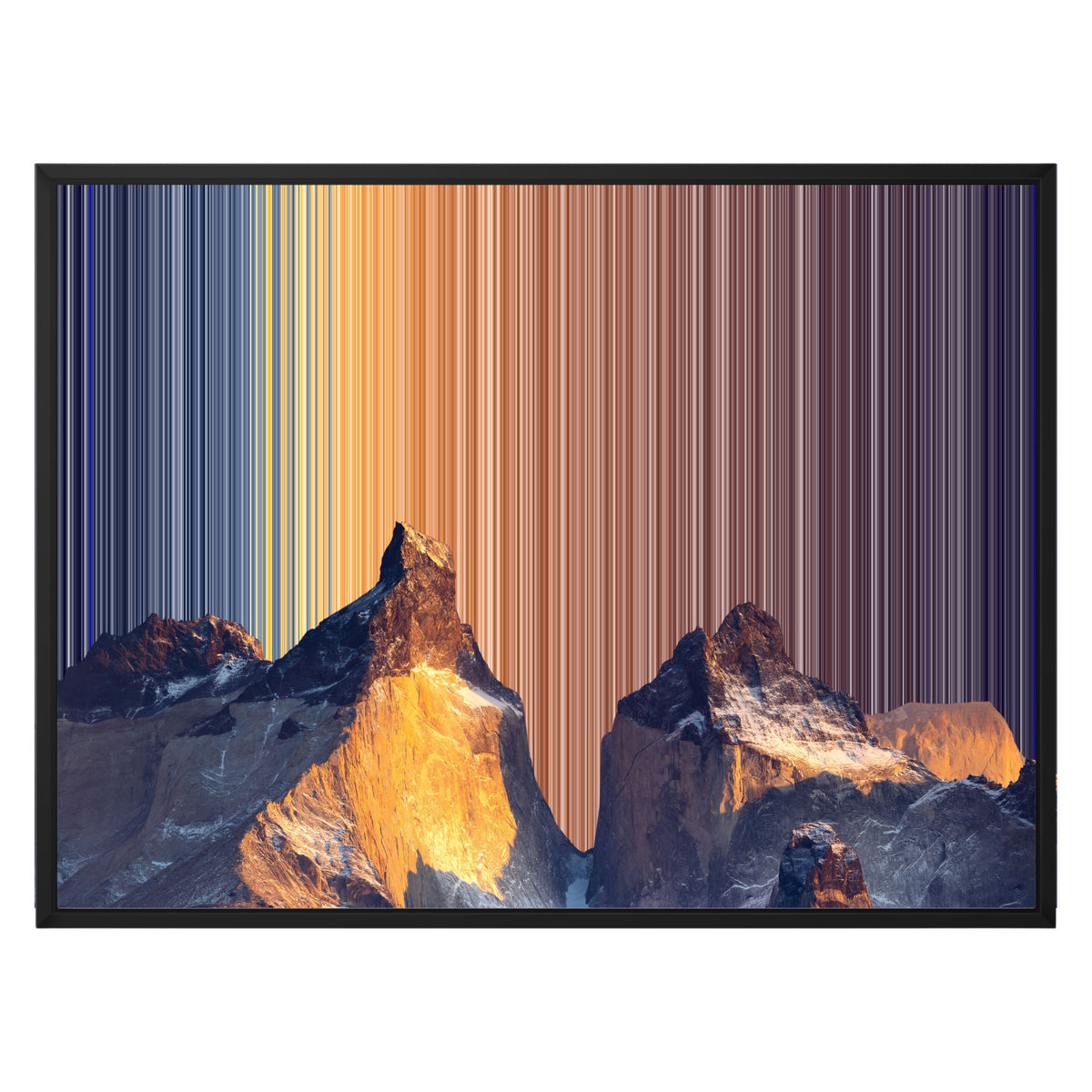 Leinwandbild mit Schattenfugenrahmen im Format 30×24", schwarzer Rahmen