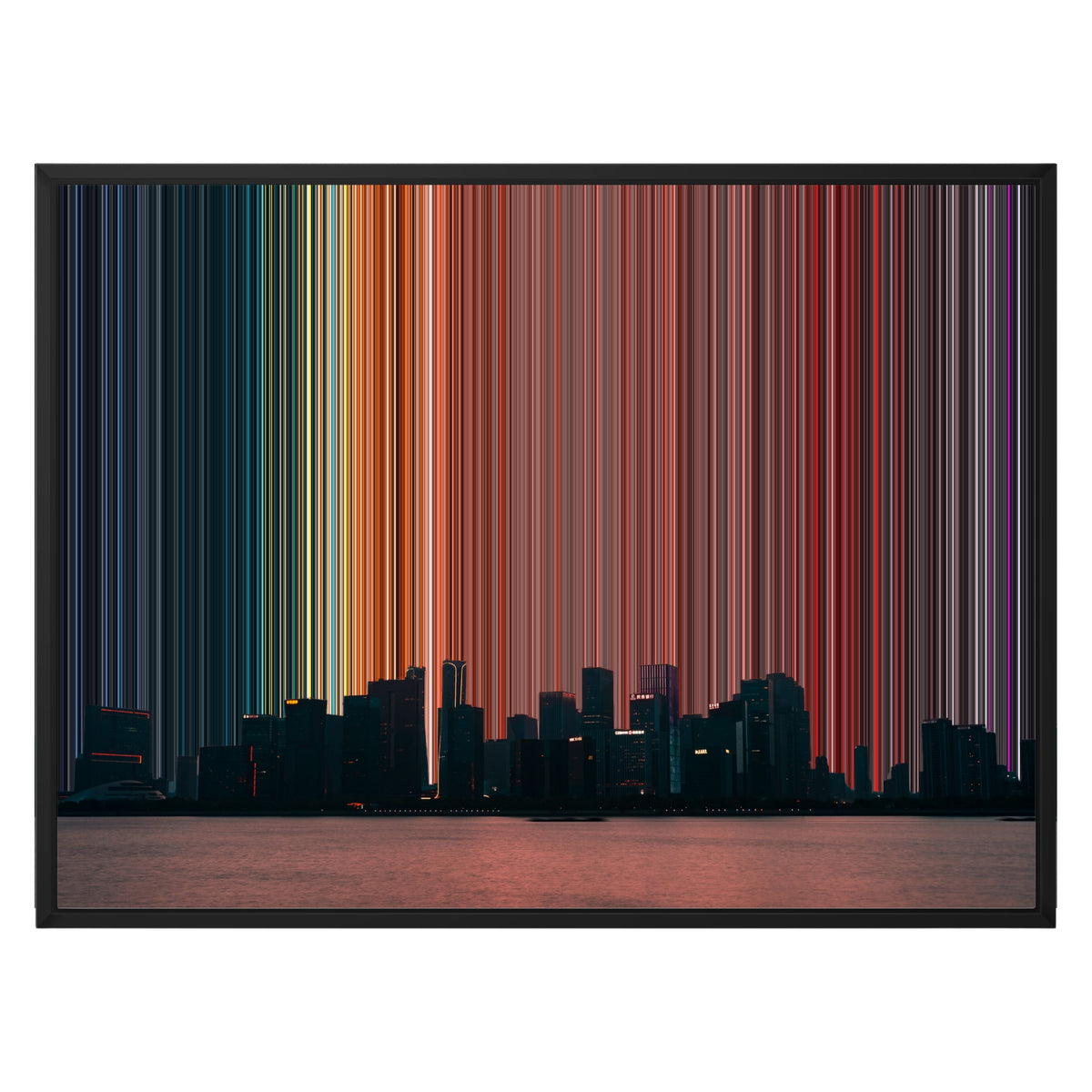 Leinwandbild mit Schattenfugenrahmen im Format 30×24", schwarzer Rahmen