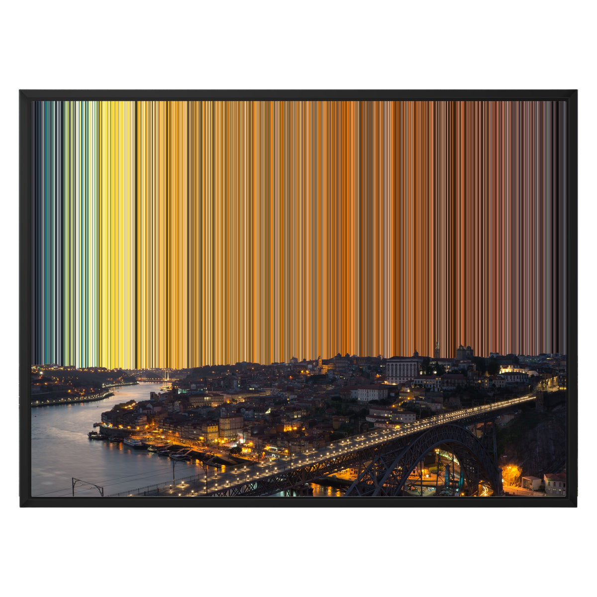 Lienzo con marco flotante, 30×24", marco negro