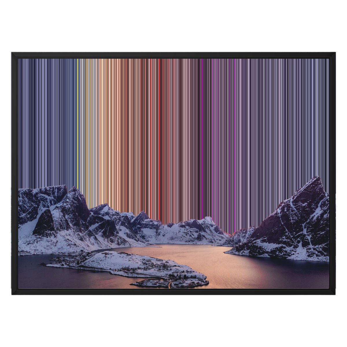 Lienzo con marco flotante, 30×24", marco negro