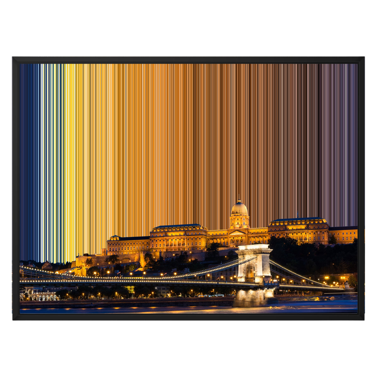 Lienzo con marco flotante, 30×24", marco negro