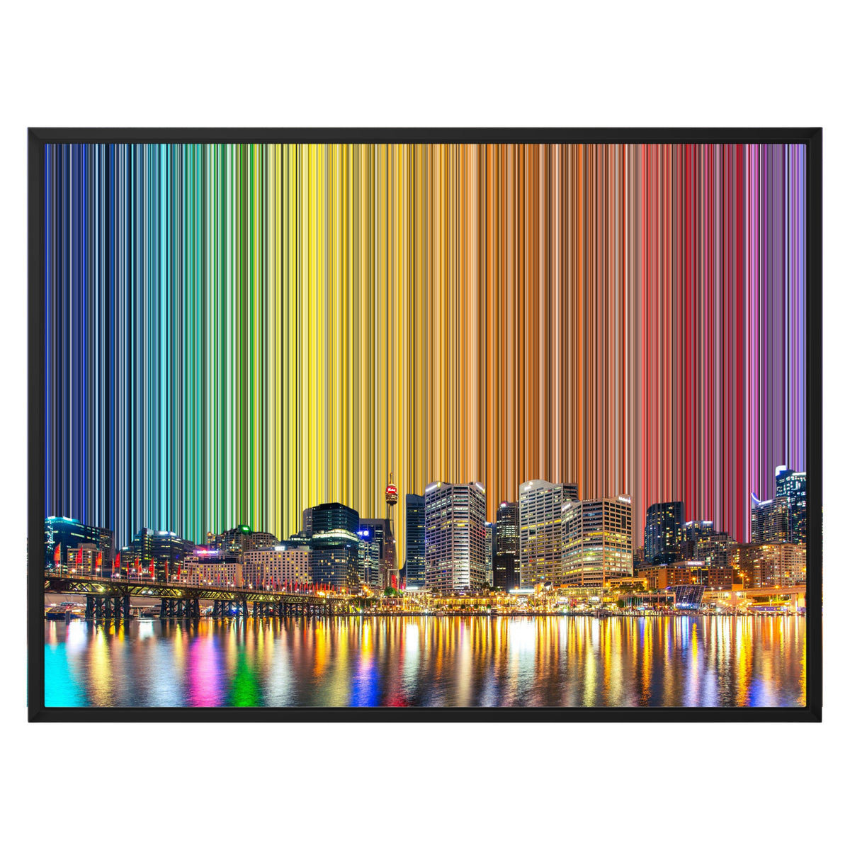 Lienzo con marco flotante, 30×24", marco negro