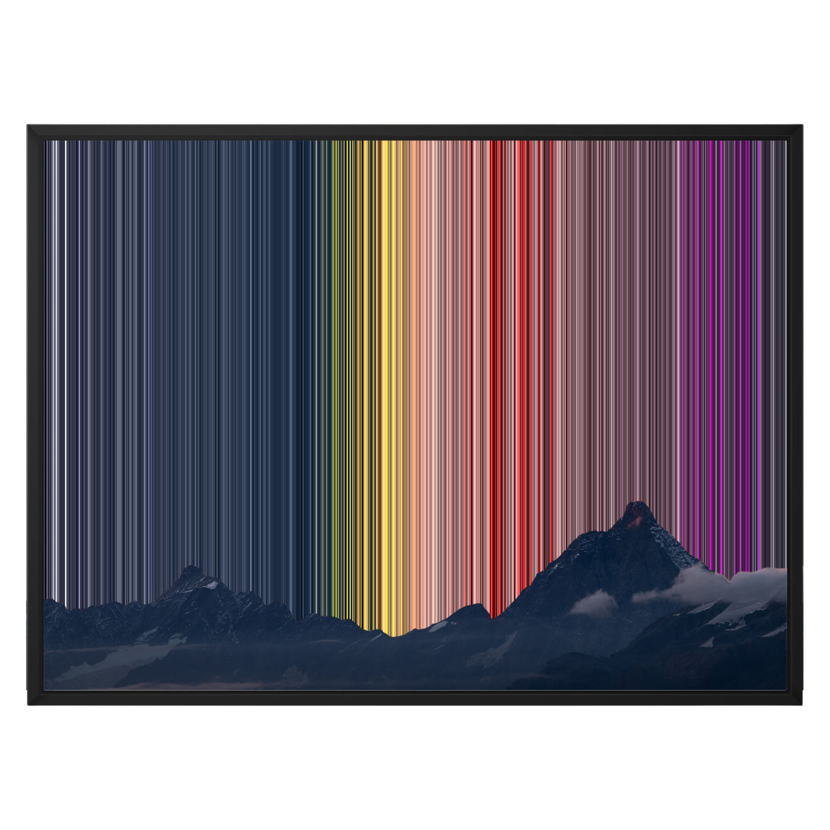 Lærred i floater-ramme, 30×24", sort ramme