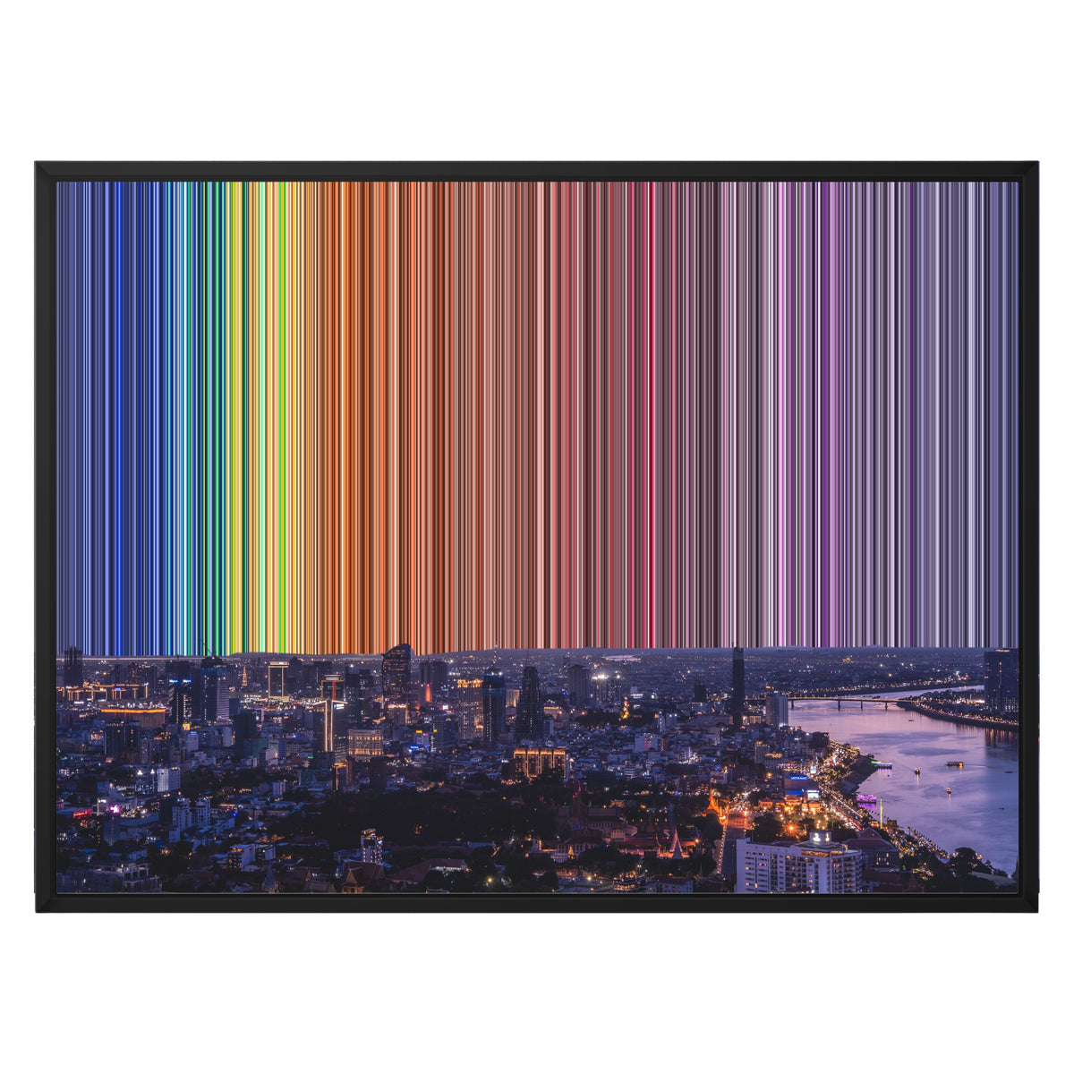 30×24" Float Frame Canvas - Black Frame variant