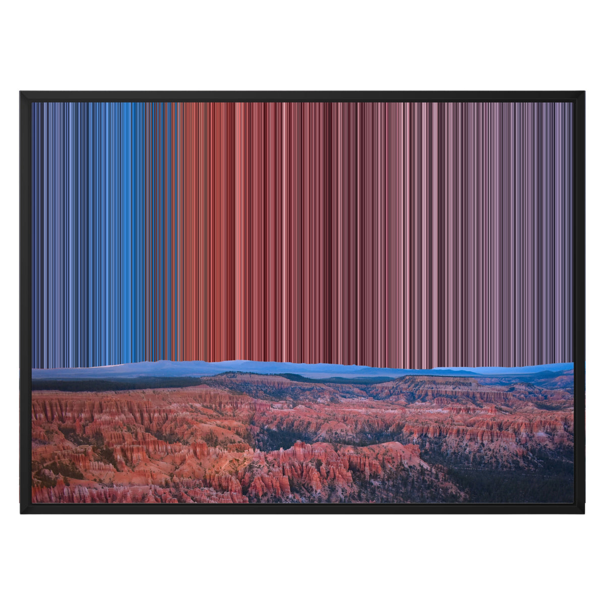 Lærred i floater-ramme, 30×24", sort ramme