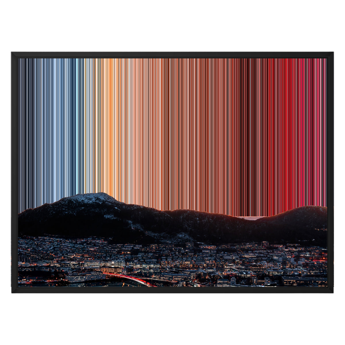 Lienzo con marco flotante, 30×24", marco negro