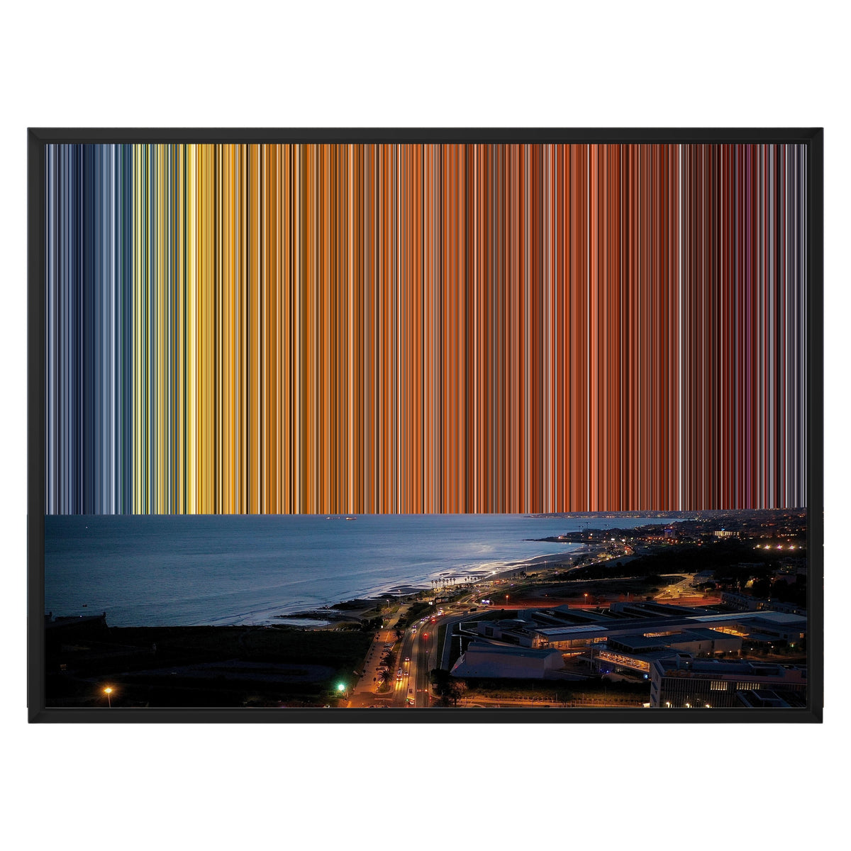 Lienzo con marco flotante, 30×24", marco negro