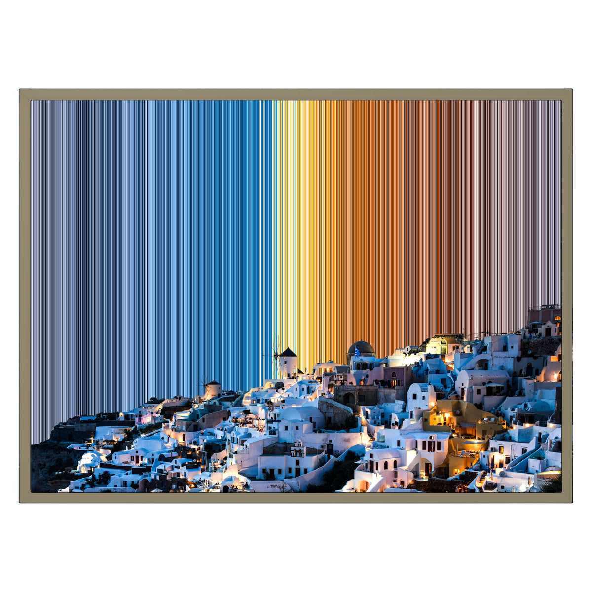 Lienzo con marco flotante, 30×24", marco de madera natural