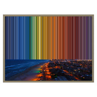 Lienzo con marco flotante, 30×24", marco de madera natural