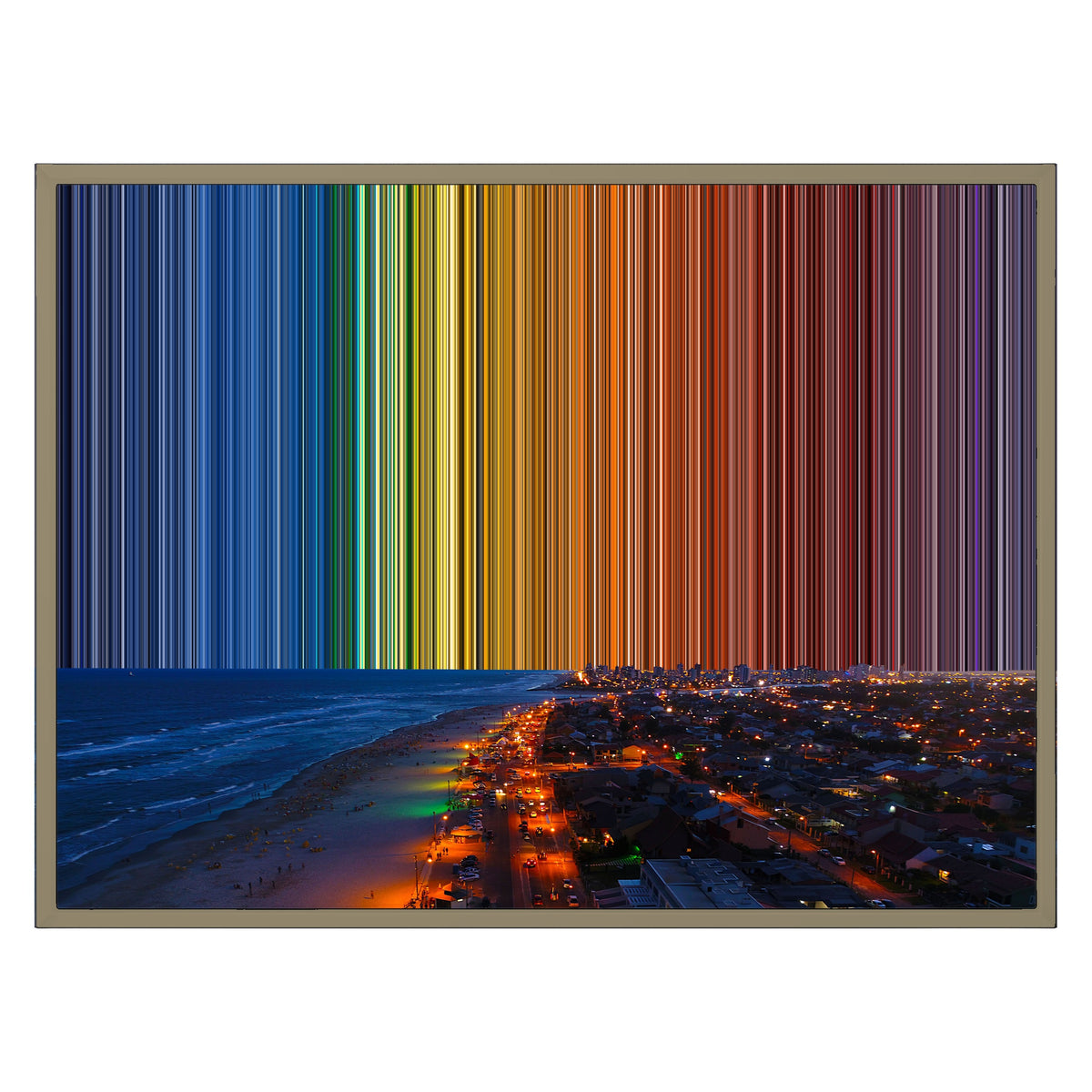 Lienzo con marco flotante, 30×24", marco de madera natural
