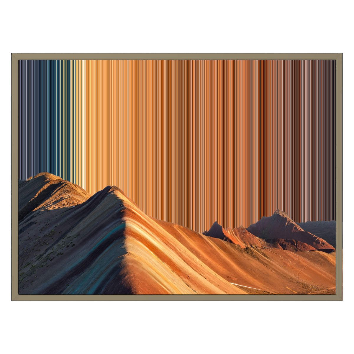 Lienzo con marco flotante, 30×24", marco de madera natural