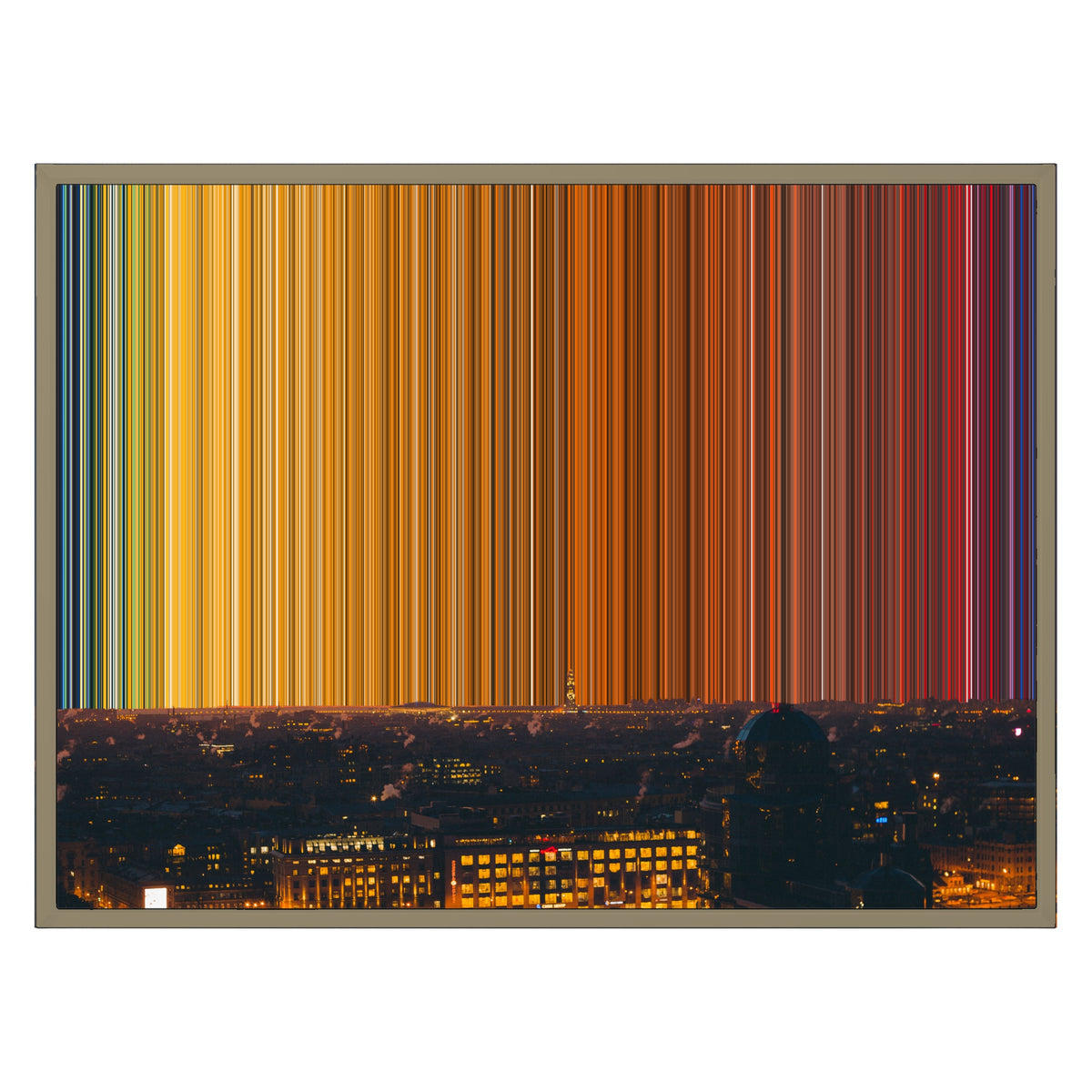 Lærred i floater-ramme, 30×24", ramme i naturtræ
