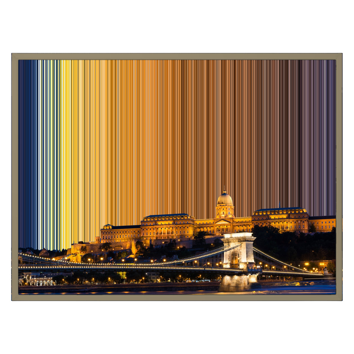 Lienzo con marco flotante, 30×24", marco de madera natural