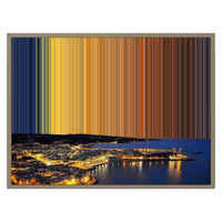 Lienzo con marco flotante, 30×24", marco de madera natural