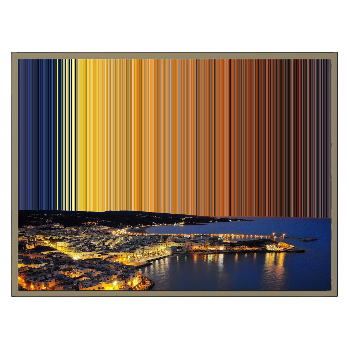 Lienzo con marco flotante, 30×24", marco de madera natural