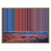 Lærred i floater-ramme, 30×24", ramme i naturtræ