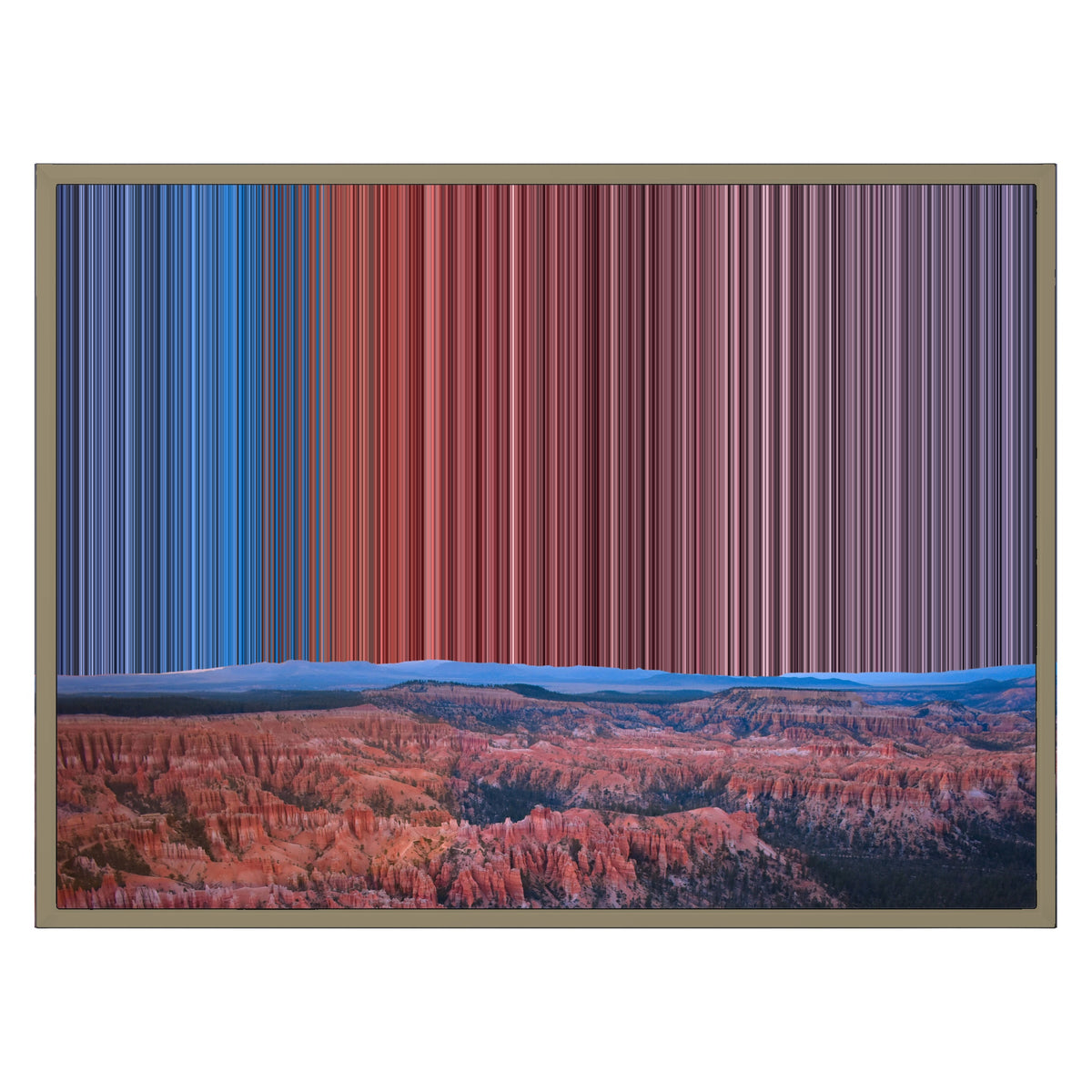 Lærred i floater-ramme, 30×24", ramme i naturtræ