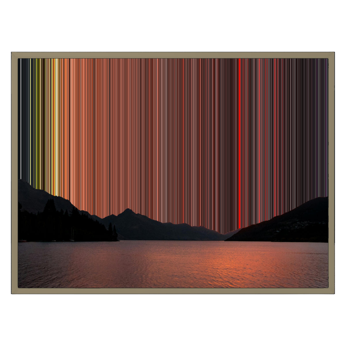 Lienzo con marco flotante, 30×24", marco de madera natural