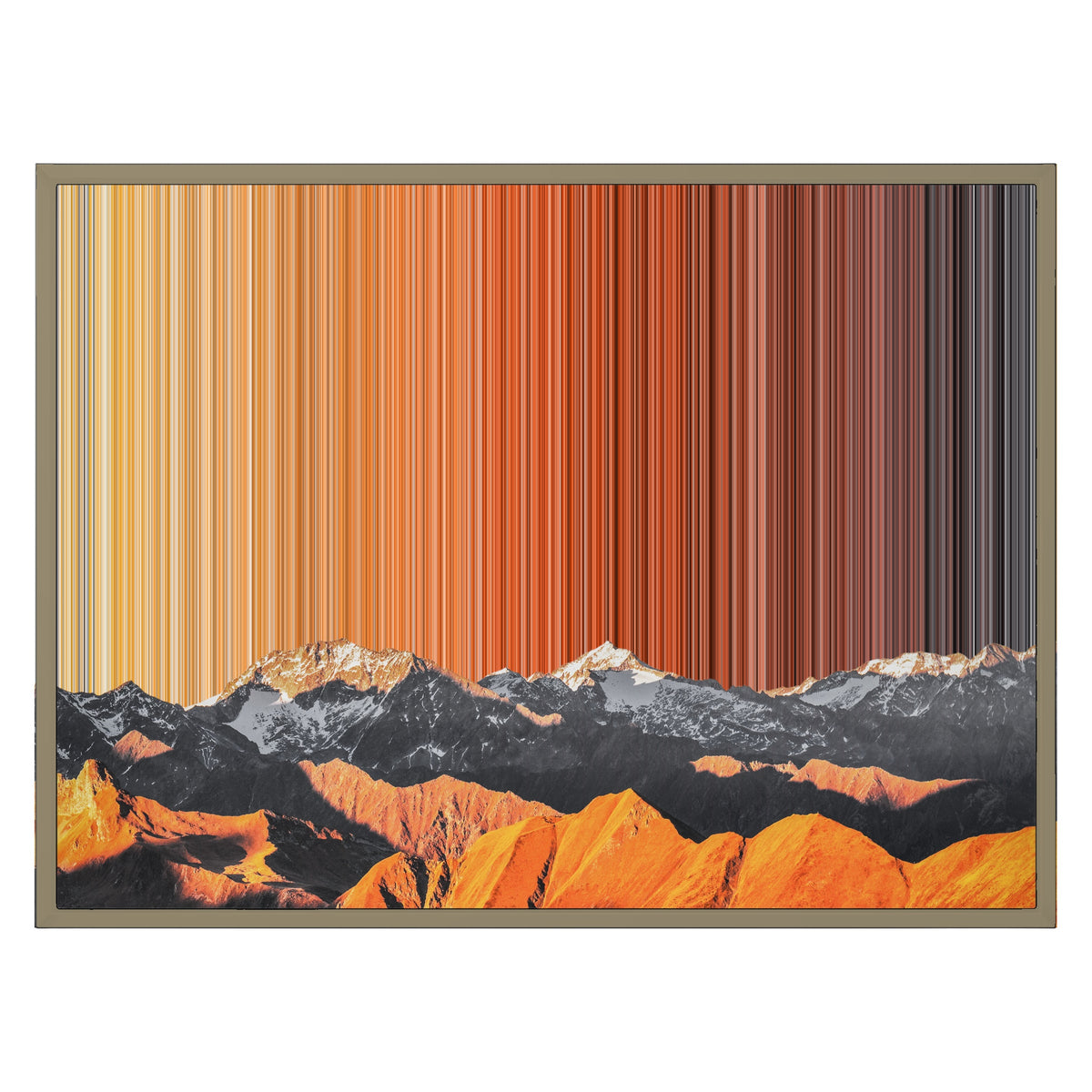 Toile en caisse américaine, format 30×24", cadre en bois naturel
