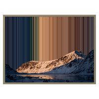 Canvas in baklijst, 30×24", naturel houten lijst