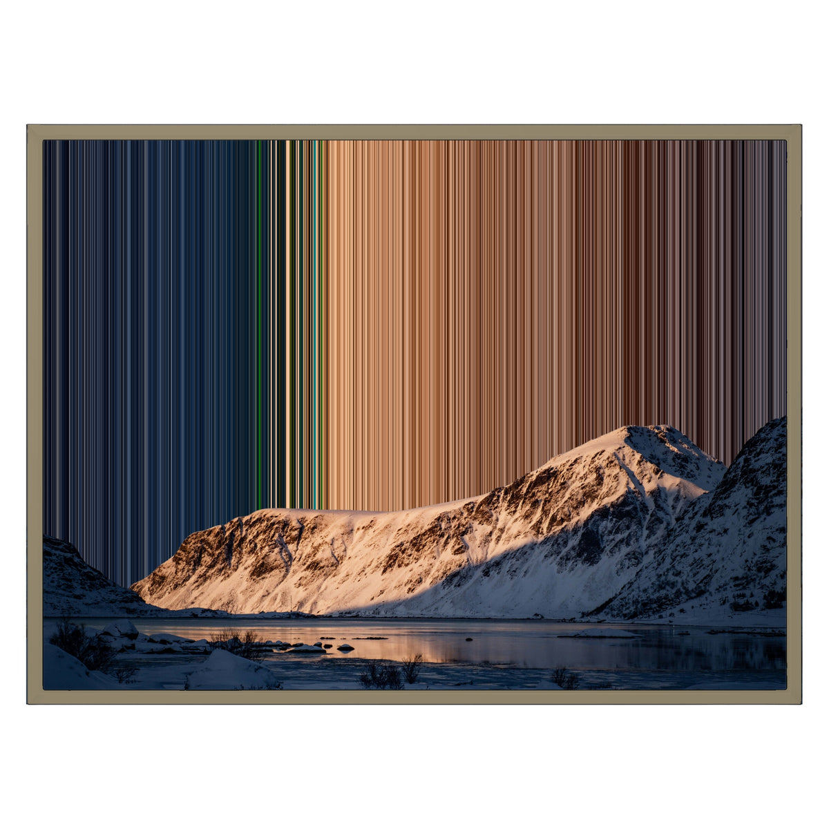 Canvas in baklijst, 30×24", naturel houten lijst