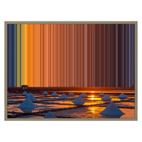Canvastaulu kelluvassa kehyksessä, koko 30×24", luonnonvärinen puukehys
