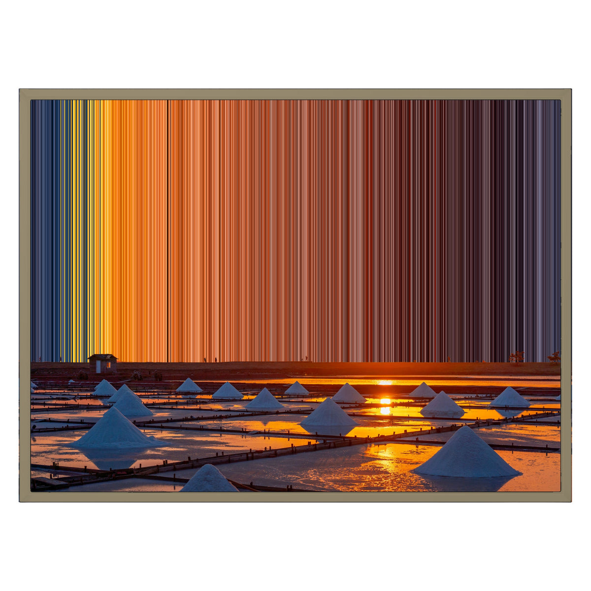 Canvastaulu kelluvassa kehyksessä, koko 30×24", luonnonvärinen puukehys