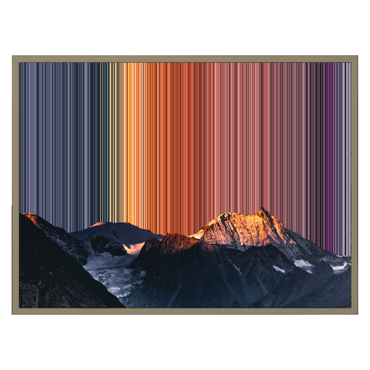 Lienzo con marco flotante, 30×24", marco de madera natural