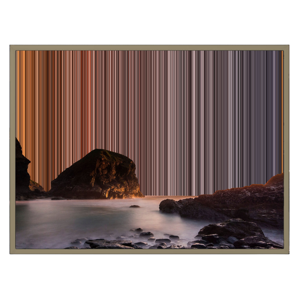 Lienzo con marco flotante, 30×24", marco de madera natural