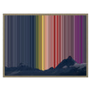 Lærred i floater-ramme, 30×24", ramme i naturtræ