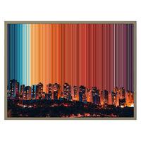 Leinwandbild mit Schattenfugenrahmen im Format 30×24", Rahmen aus Naturholz