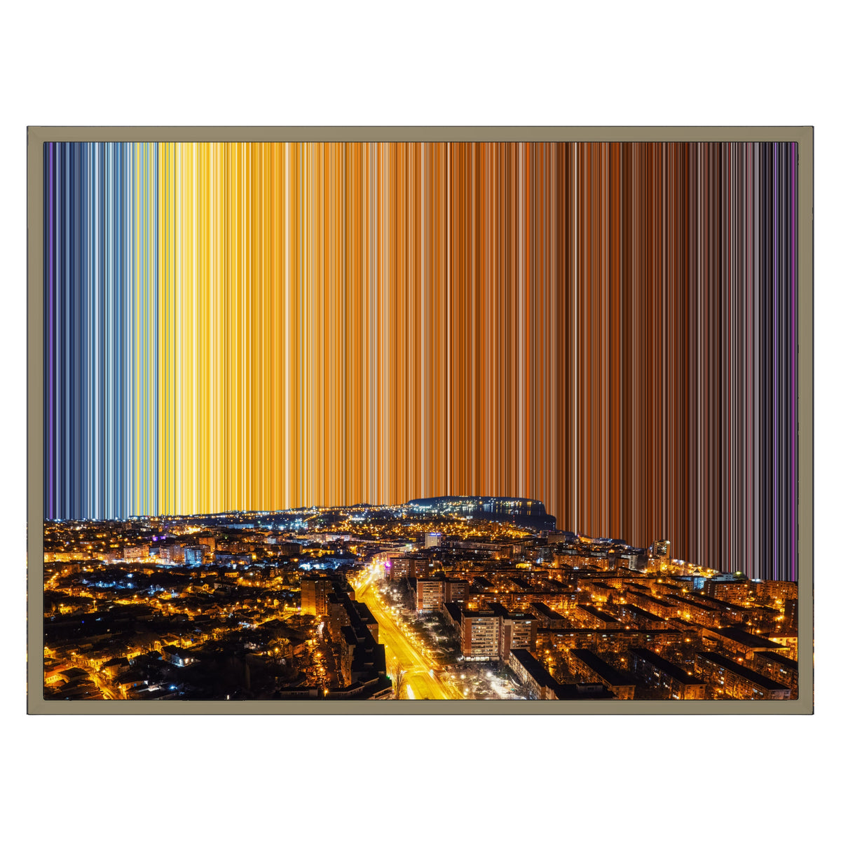 Lienzo con marco flotante, 30×24", marco de madera natural
