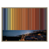 Lienzo con marco flotante, 30×24", marco de madera natural