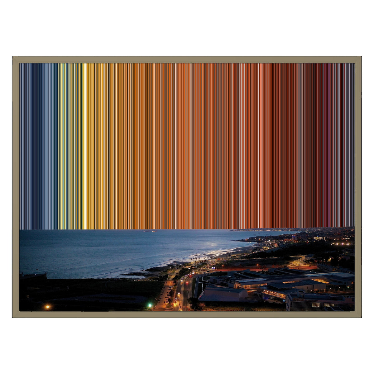 Lienzo con marco flotante, 30×24", marco de madera natural