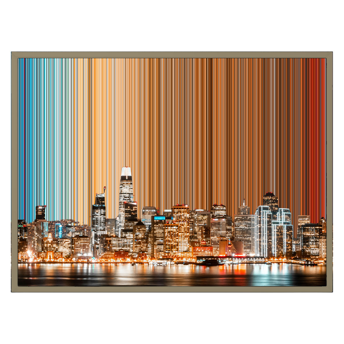 Lerret i floaterramme, 30×24", ramme i naturtre