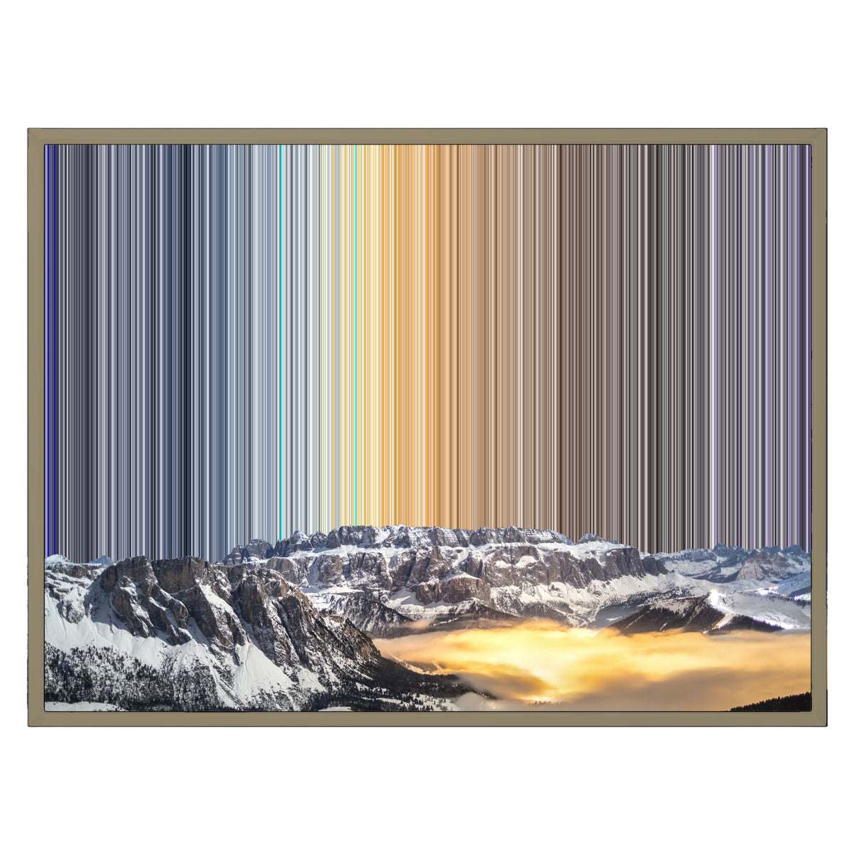 Lienzo con marco flotante, 30×24", marco de madera natural