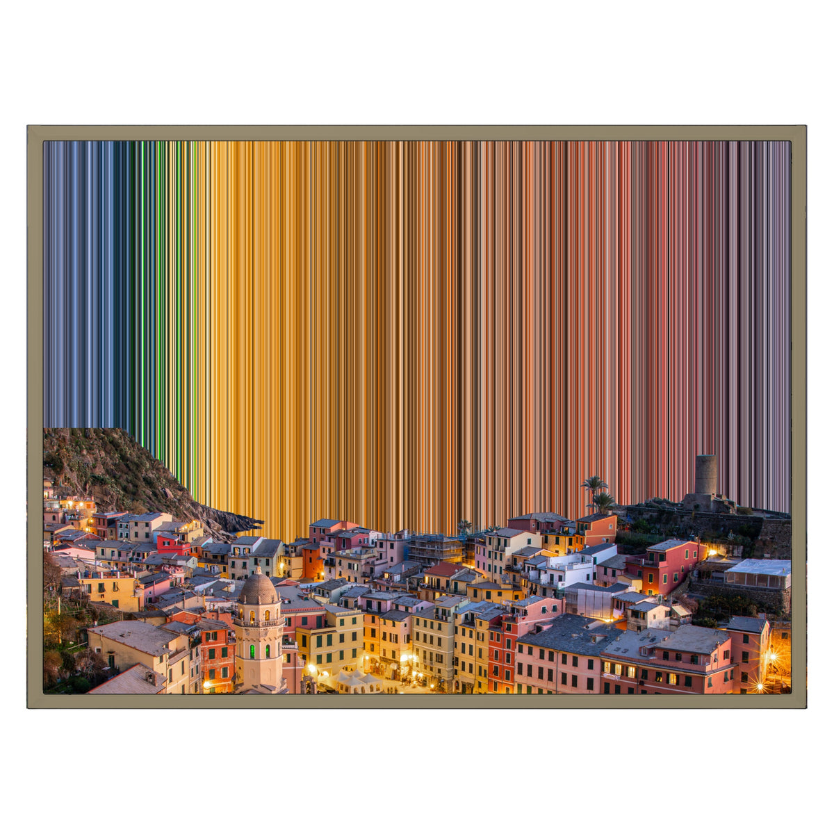 Leinwandbild mit Schattenfugenrahmen im Format 30×24", Rahmen aus Naturholz