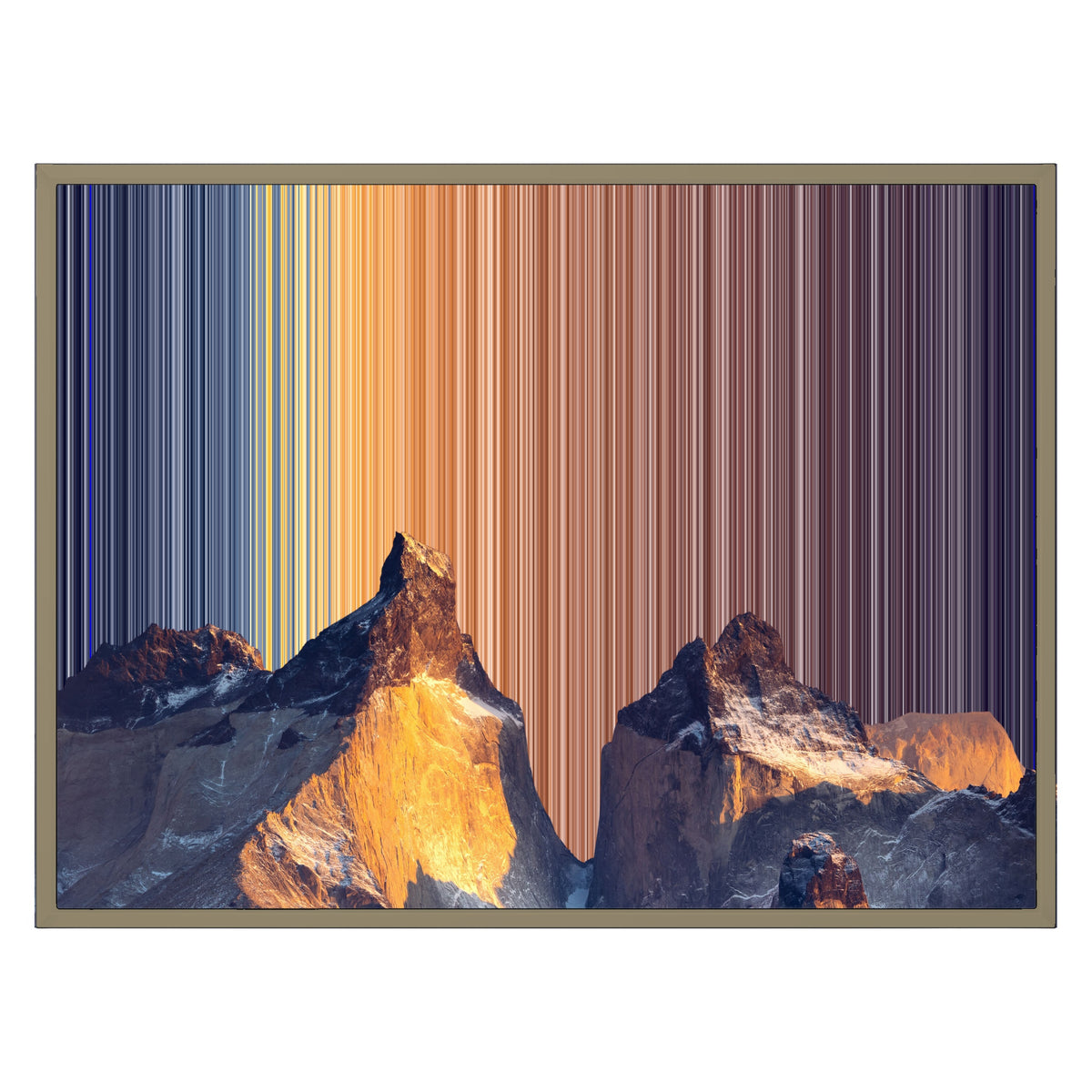 Leinwandbild mit Schattenfugenrahmen im Format 30×24", Rahmen aus Naturholz