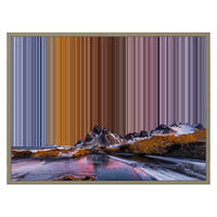 Canvastavla i floaterram, 30×24", ram i naturträ