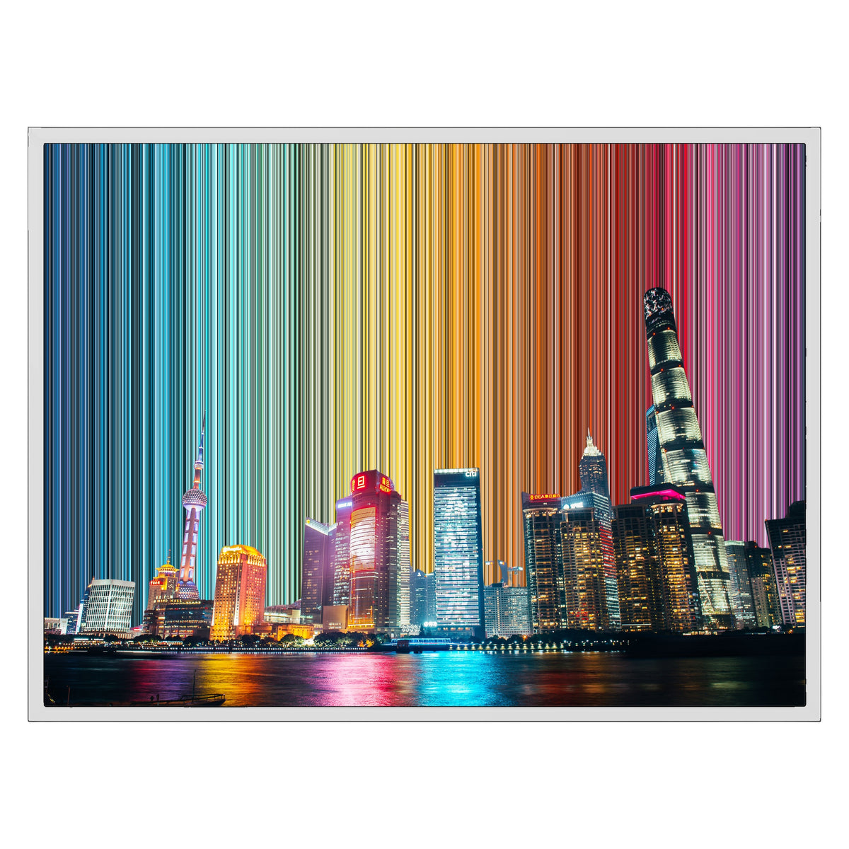 Lienzo con marco flotante, 30×24", marco blanco