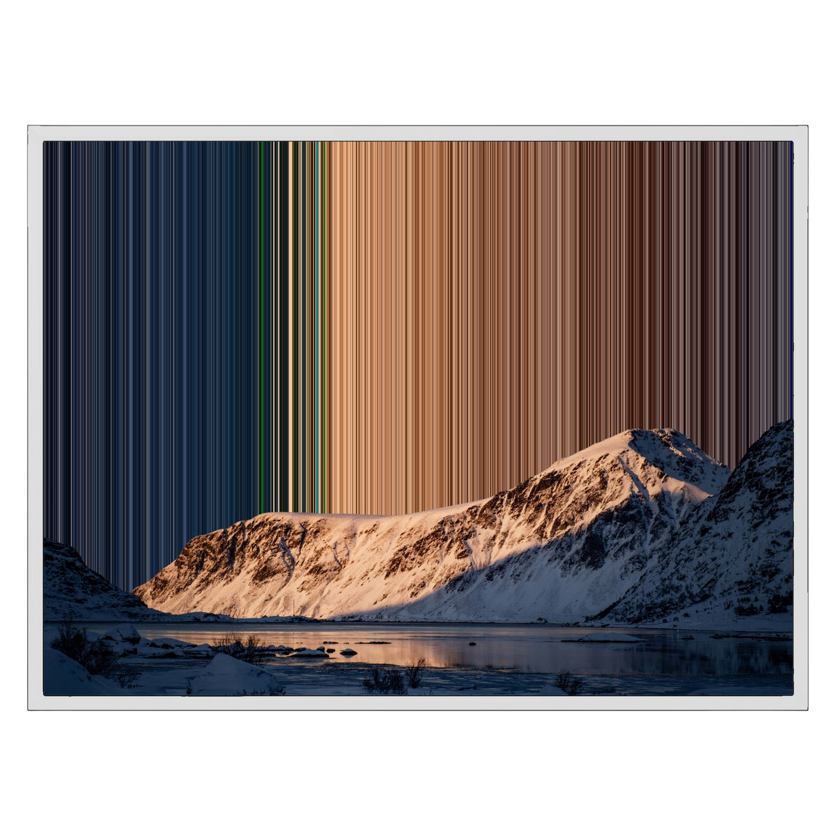 Canvas in baklijst, 30×24", witte lijst