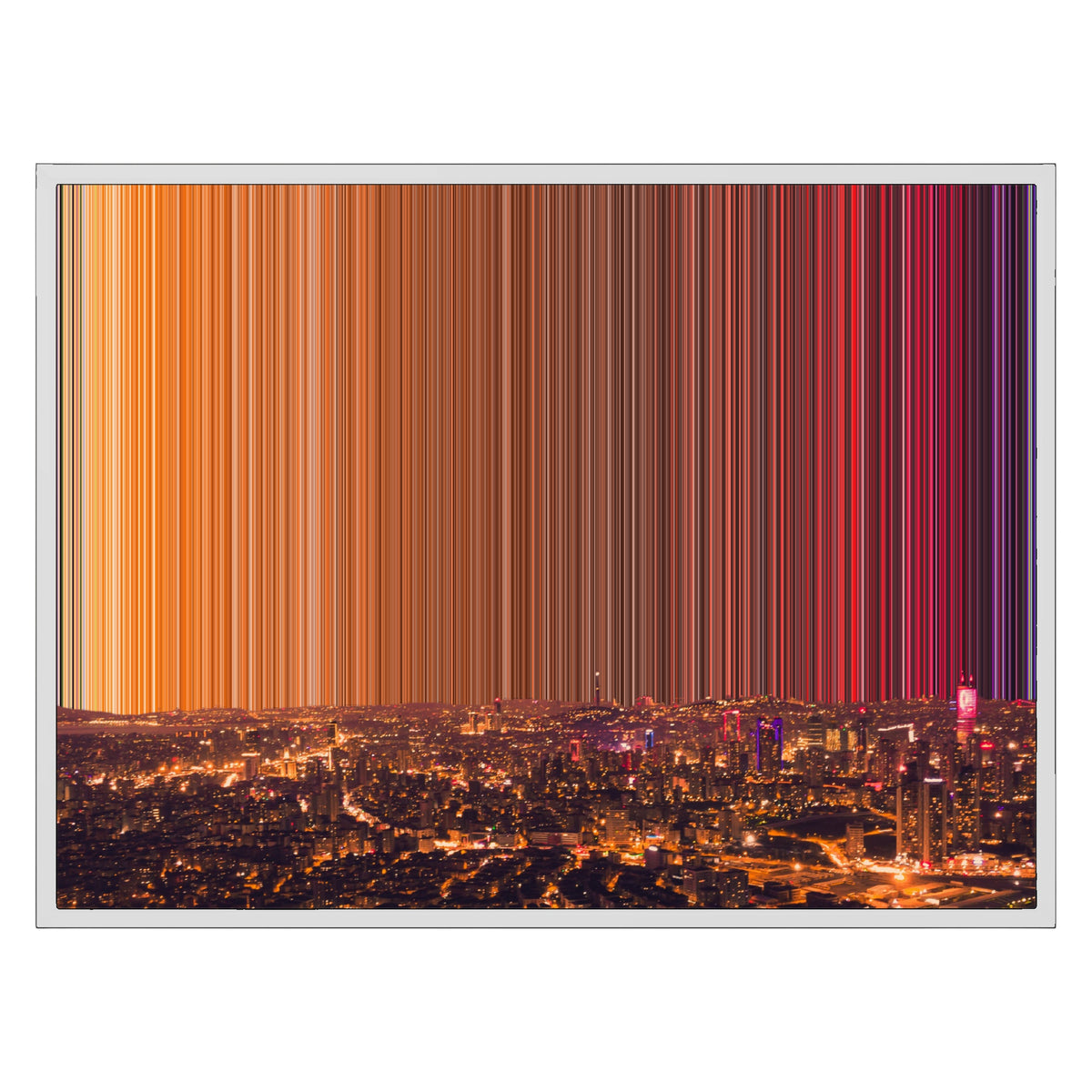 Leinwandbild mit Schattenfugenrahmen im Format 30×24", weißer Rahmen