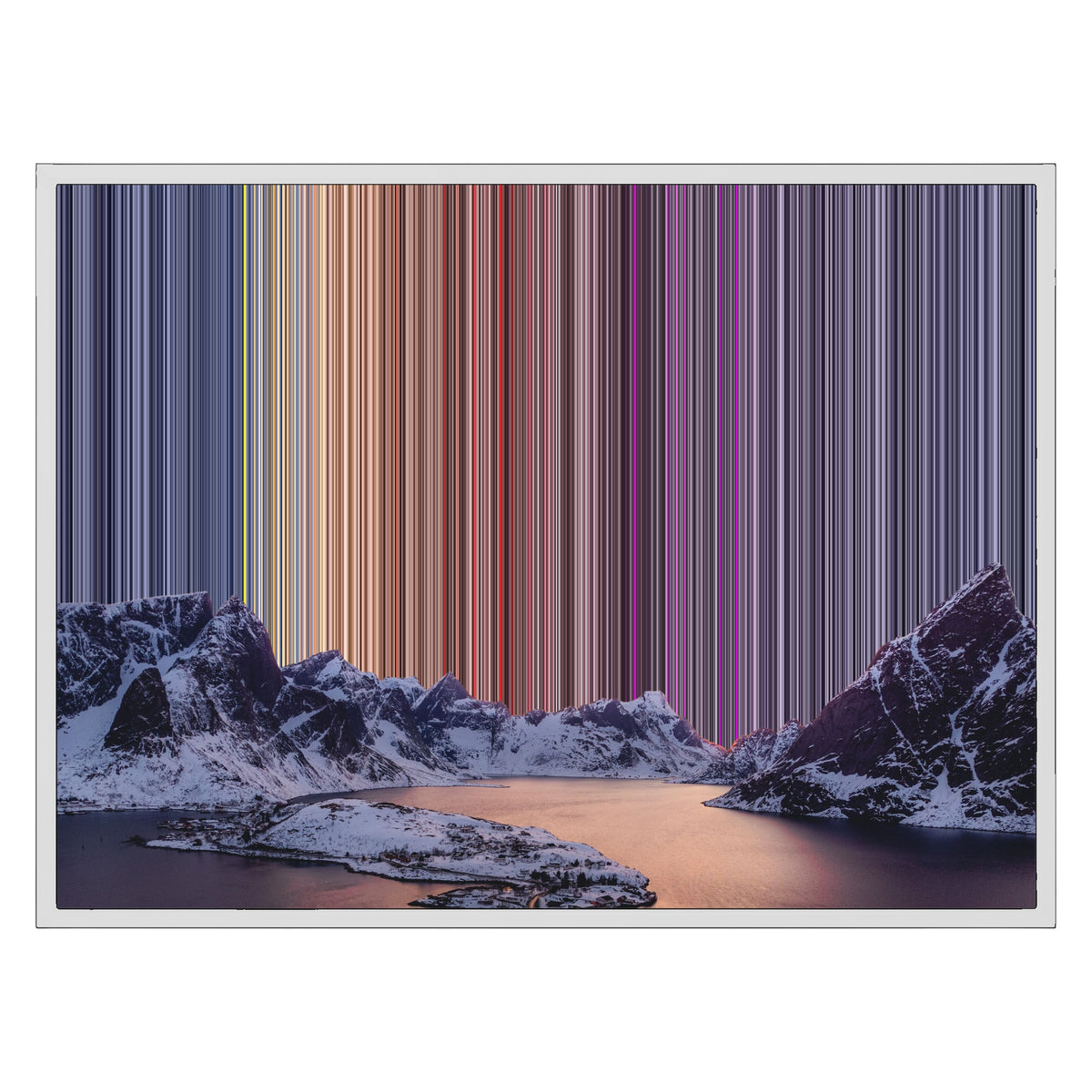Lienzo con marco flotante, 30×24", marco blanco