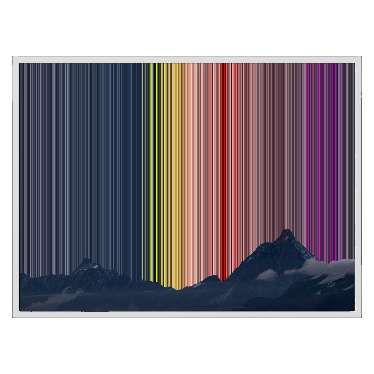 Lærred i floater-ramme, 30×24", hvid ramme