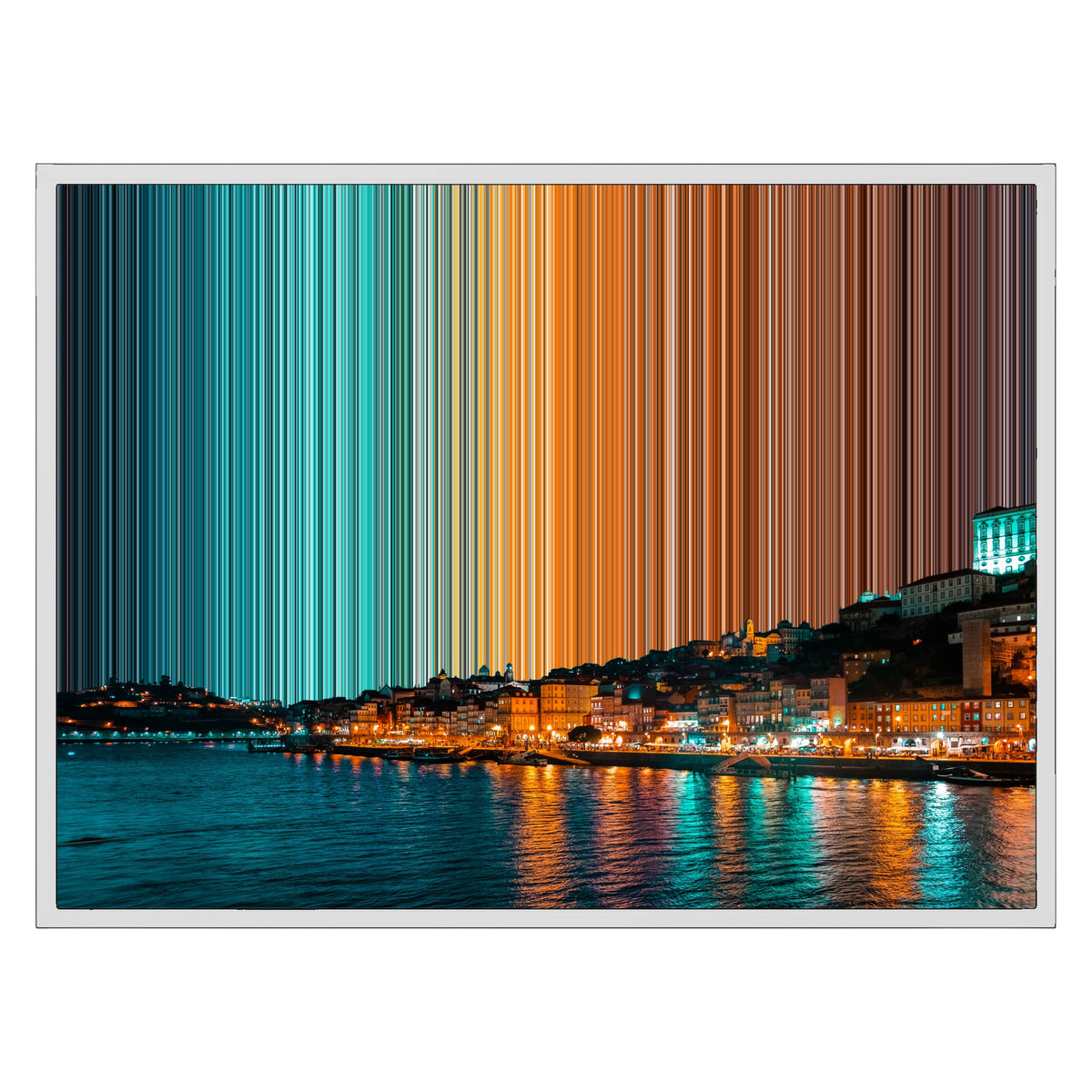 Lienzo con marco flotante, 30×24", marco blanco