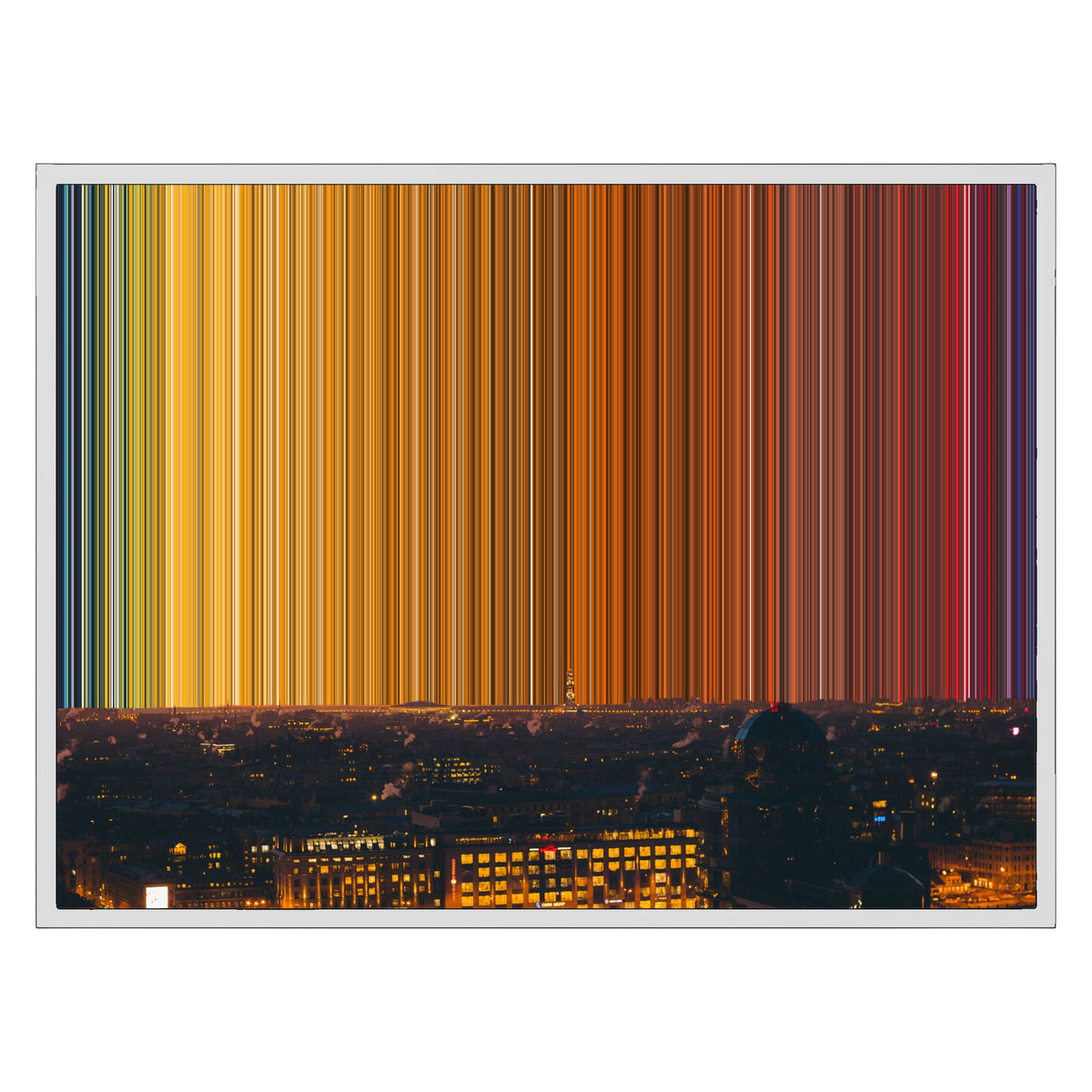 Lærred i floater-ramme, 30×24", hvid ramme