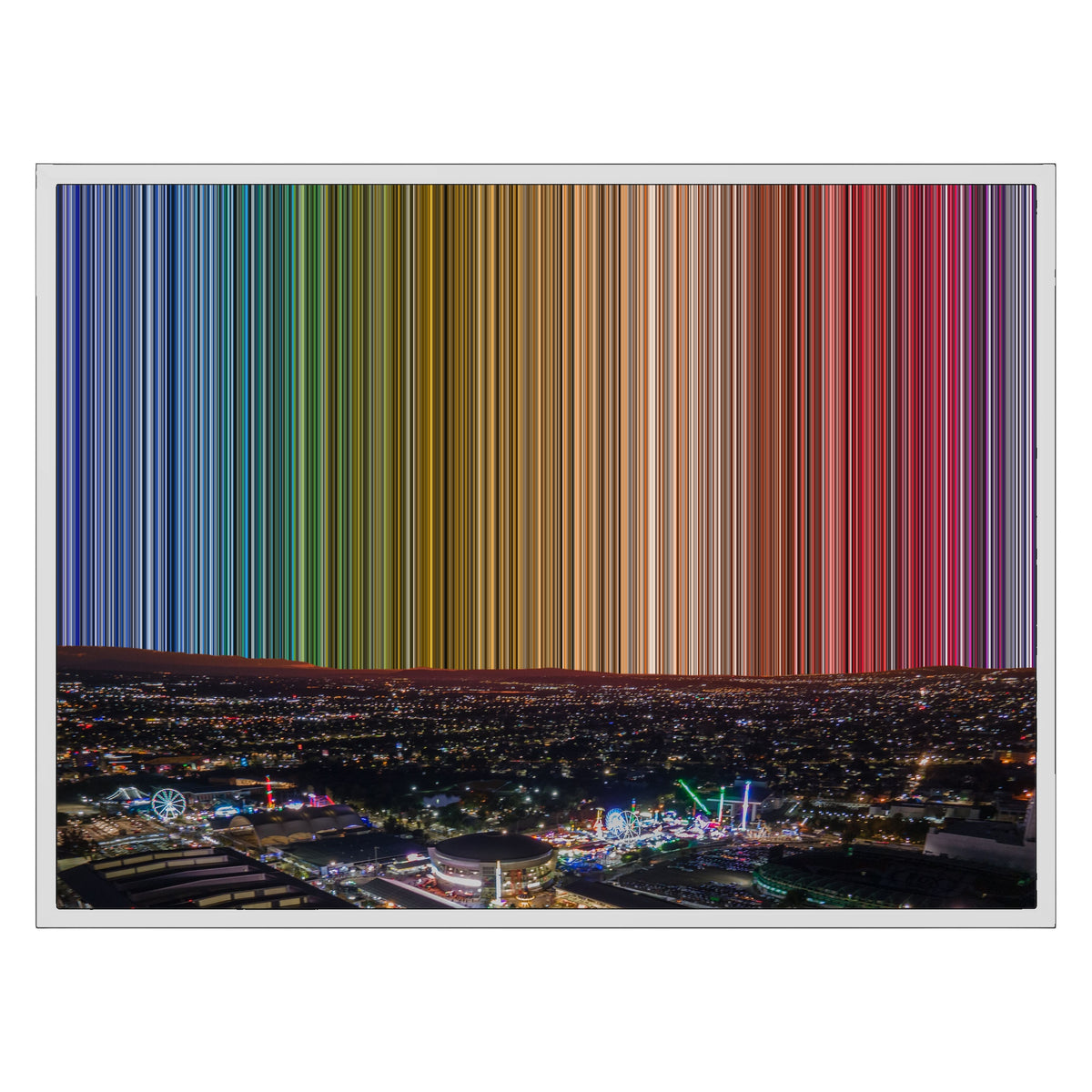 Toile en caisse américaine, format 30×24", cadre blanc