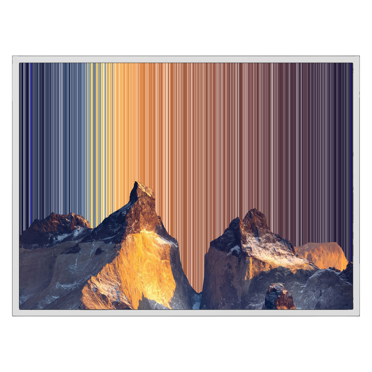 Leinwandbild mit Schattenfugenrahmen im Format 30×24", weißer Rahmen
